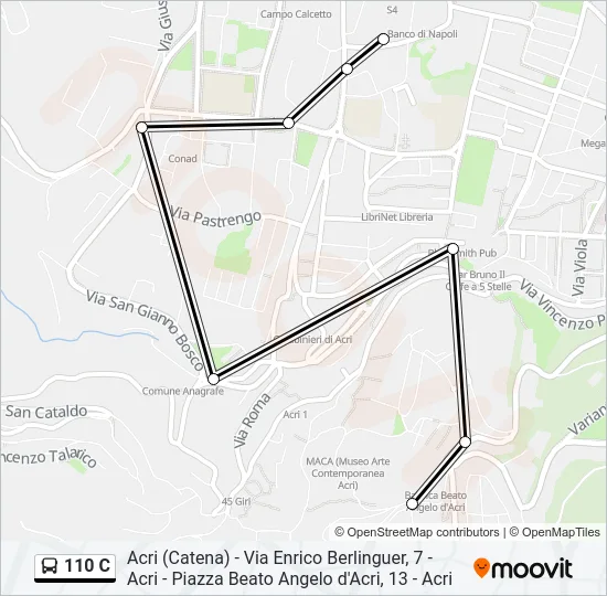 110 C Bus Line Map