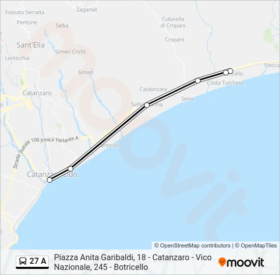 27 A Bus Line Map