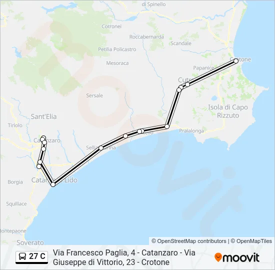 27 C Bus Line Map