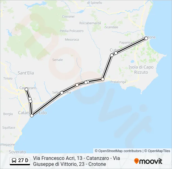 27 D Bus Line Map