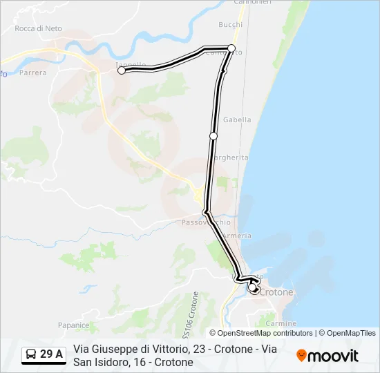 29 A Bus Line Map