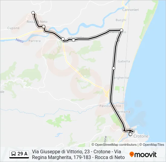 29 A Bus Line Map
