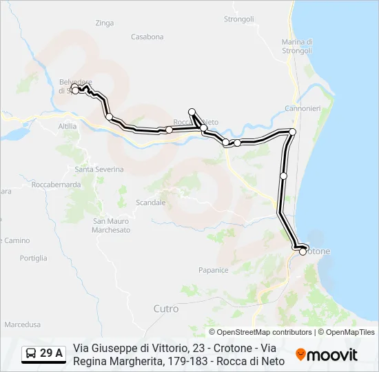 29 A Bus Line Map