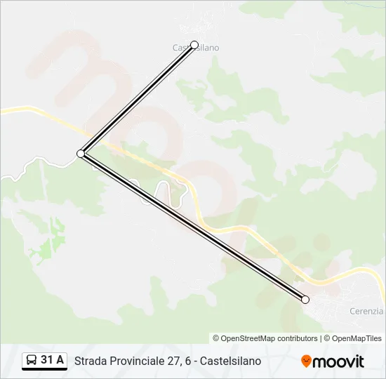 31 A Bus Line Map