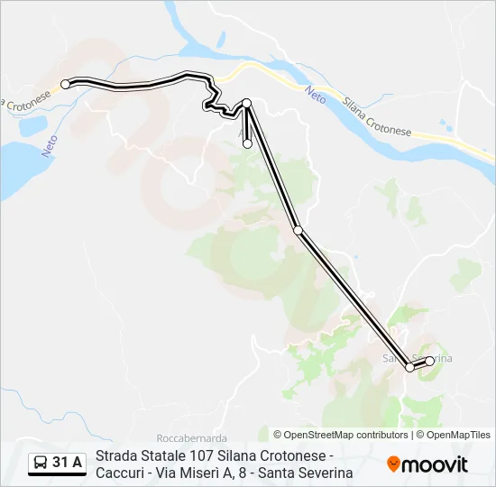 31 A Bus Line Map