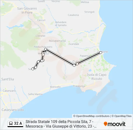 32 A Bus Line Map