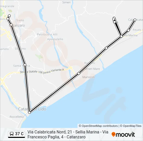 37 C Bus Line Map