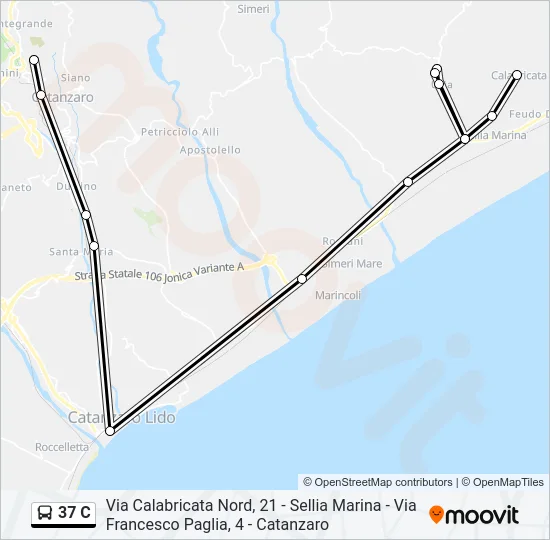 37 C Bus Line Map