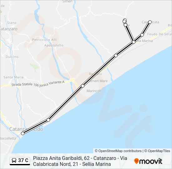 37 C Bus Line Map