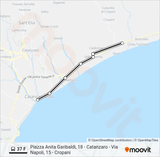 37 F Bus Line Map