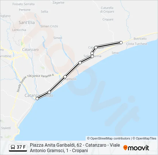 37 F Bus Line Map