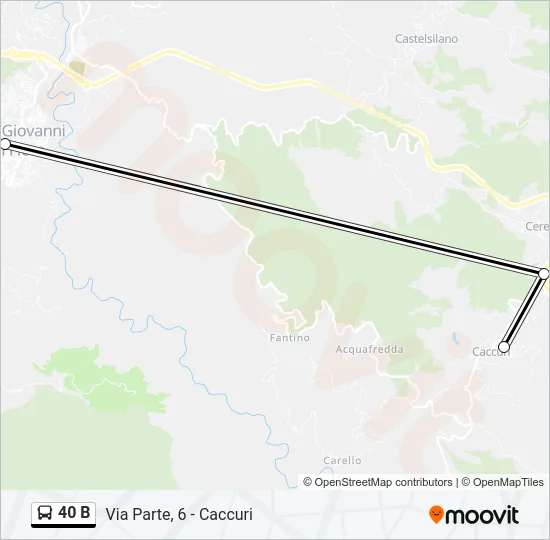 40 B Bus Line Map