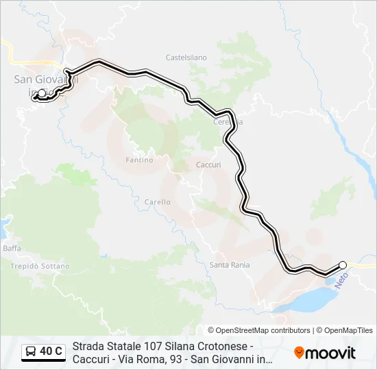 40 C Bus Line Map
