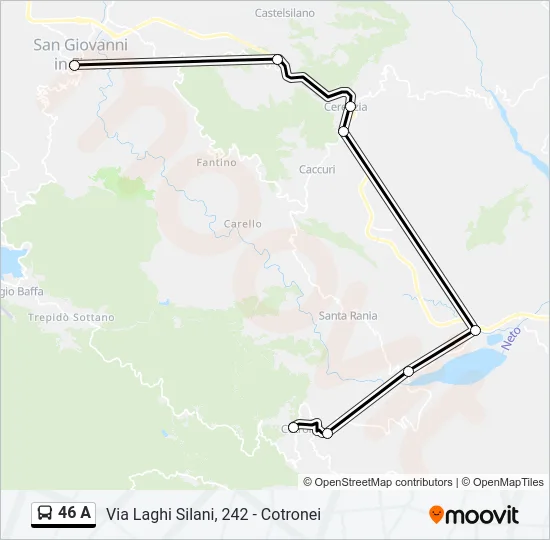 46 A Bus Line Map
