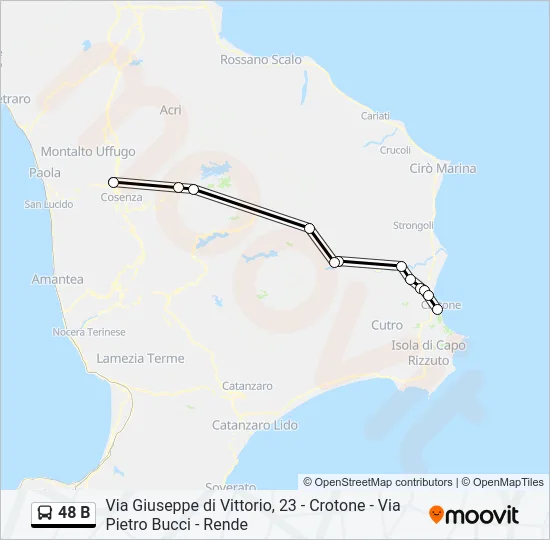 48 B Bus Line Map