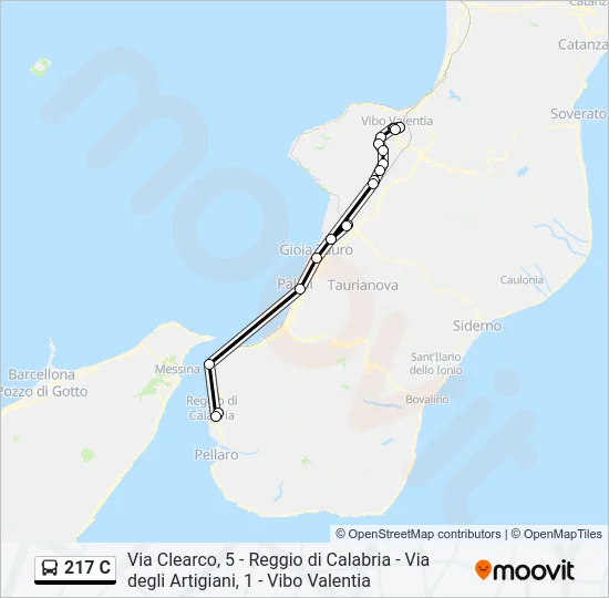 217 C Bus Line Map