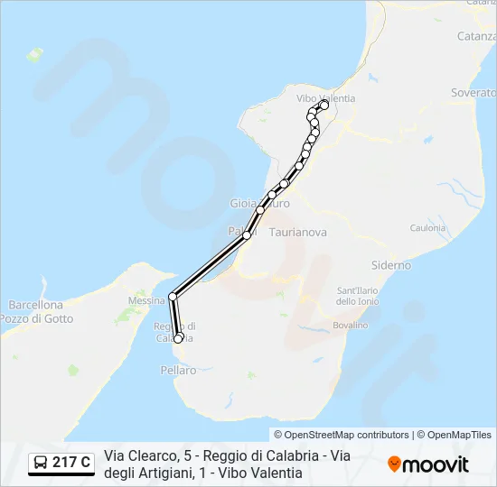 217 C Bus Line Map