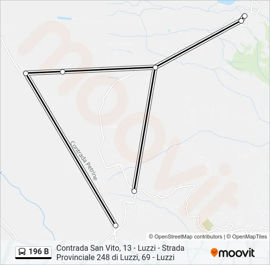 196 B Bus Line Map