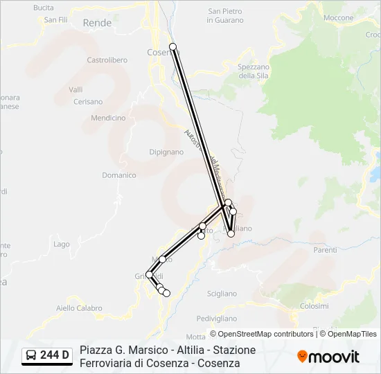 244 D Bus Line Map