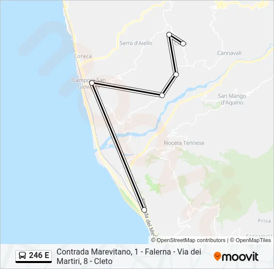 246 E Bus Line Map
