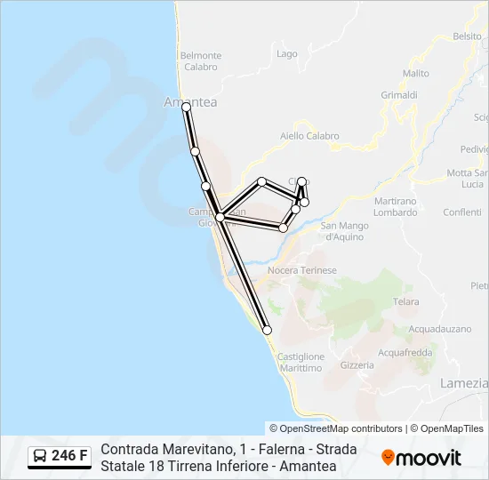 246 F Bus Line Map
