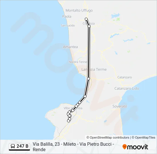 247 B Bus Line Map