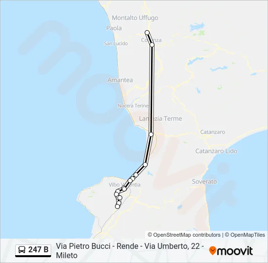 247 B Bus Line Map