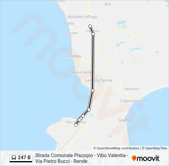 247 B Bus Line Map