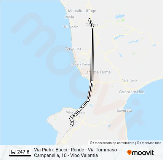 247 B Bus Line Map