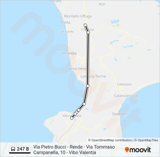 247 B Bus Line Map