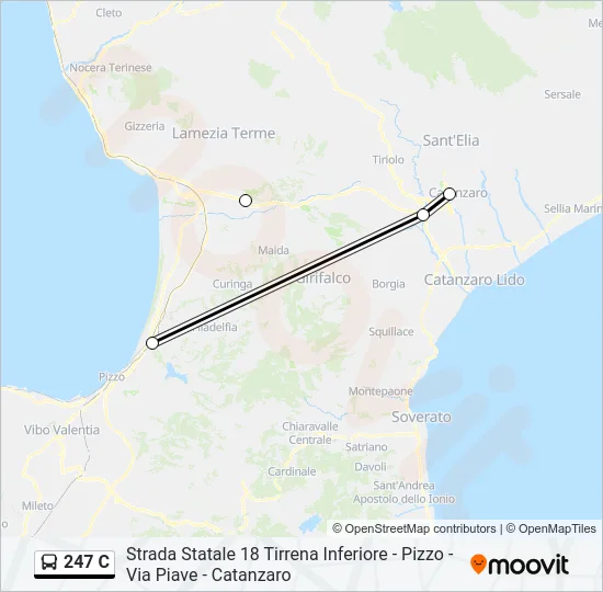 247 C Bus Line Map