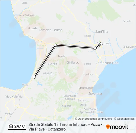 247 C Bus Line Map