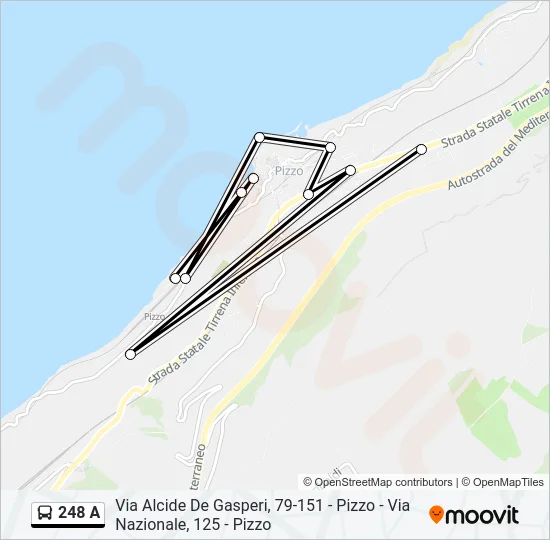 248 A Bus Line Map