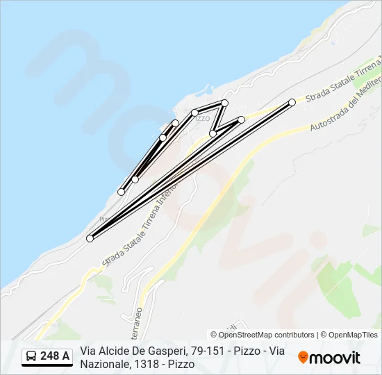 248 A Bus Line Map