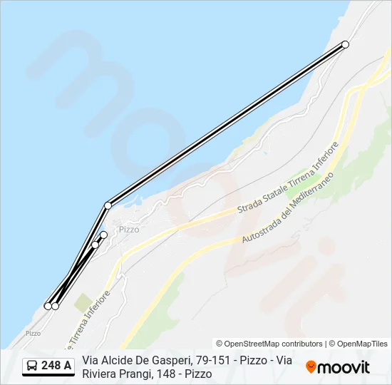 248 A Bus Line Map
