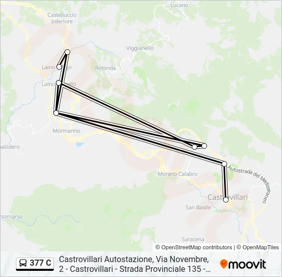 377 C Bus Line Map