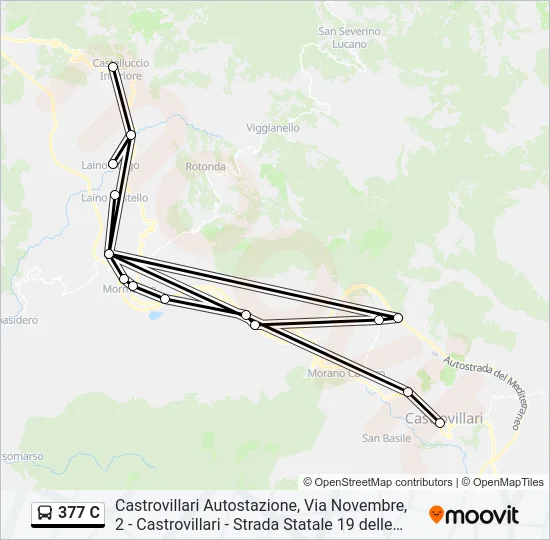 377 C Bus Line Map
