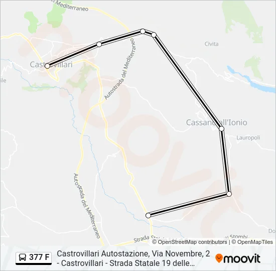 377 F Bus Line Map