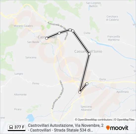 377 F Bus Line Map