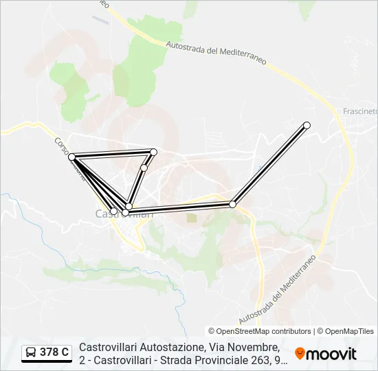 378 C Bus Line Map