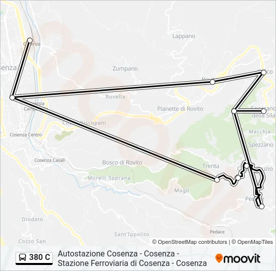 380 C Bus Line Map