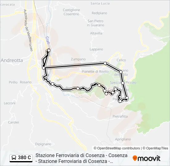 380 C Bus Line Map
