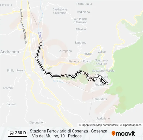 380 D Bus Line Map