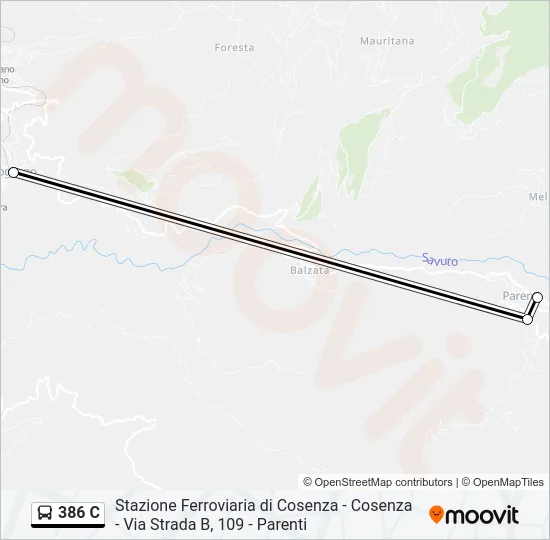 386 C Bus Line Map