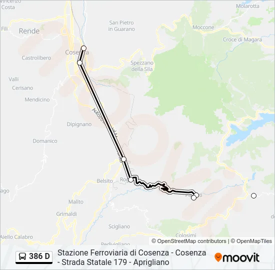 386 D Bus Line Map