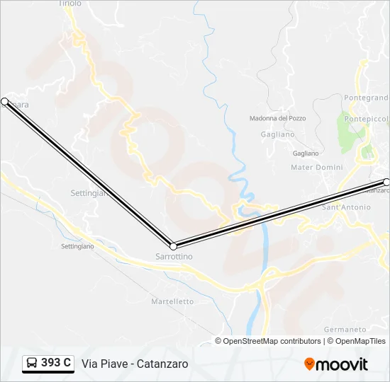 393 C Bus Line Map