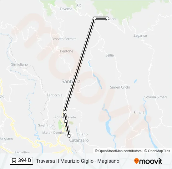 394 D Bus Line Map