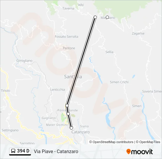 394 D Bus Line Map