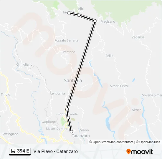 394 E Bus Line Map