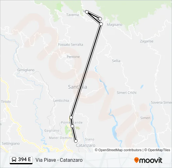 394 E Bus Line Map